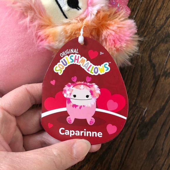 Squishmallows 6” Pink/Orange Tye-Die Caparinne the Big Foot - Valentine’s Day - Picture 6 of 8